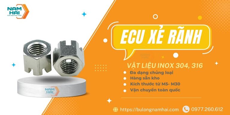 Đai Ốc Xẻ Rãnh - Tán Chẻ - Chốt Chẻ Inox 304 Giá Rẻ