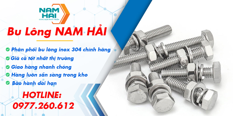 Đại lý phân phối bu lông inox 304 giá rẻ tại Hà Nội