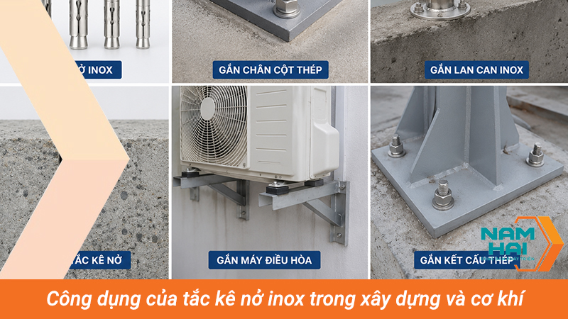 Công dụng của tắc kê nở inox trong xây dựng và cơ khí