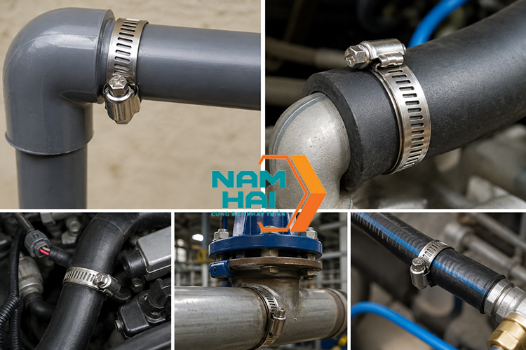 Ứng dụng của đai siết inox