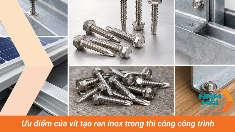 Ưu điểm của vít tạo ren inox trong thi công công trình