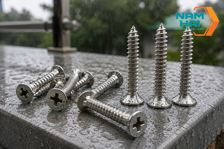 Vít bake inox 304 có phù hợp với môi trường ngoài trời không?